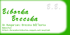 biborka brecska business card